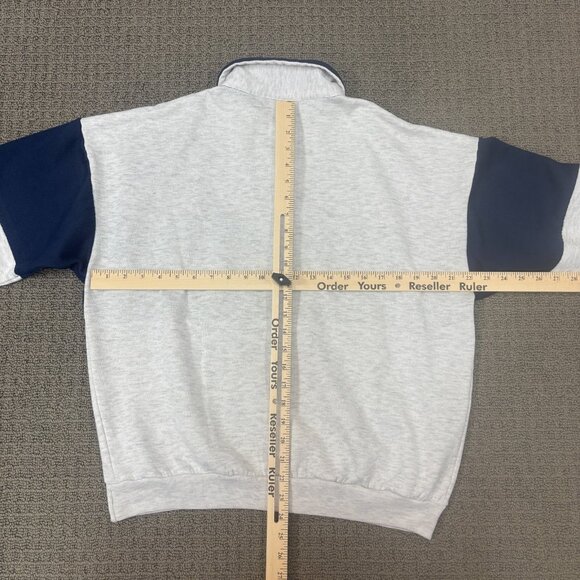 Vintage San Francisco Pullover Fleece Sweater Medium Quater Zip Lightweight 90s - Picture 6 of 11